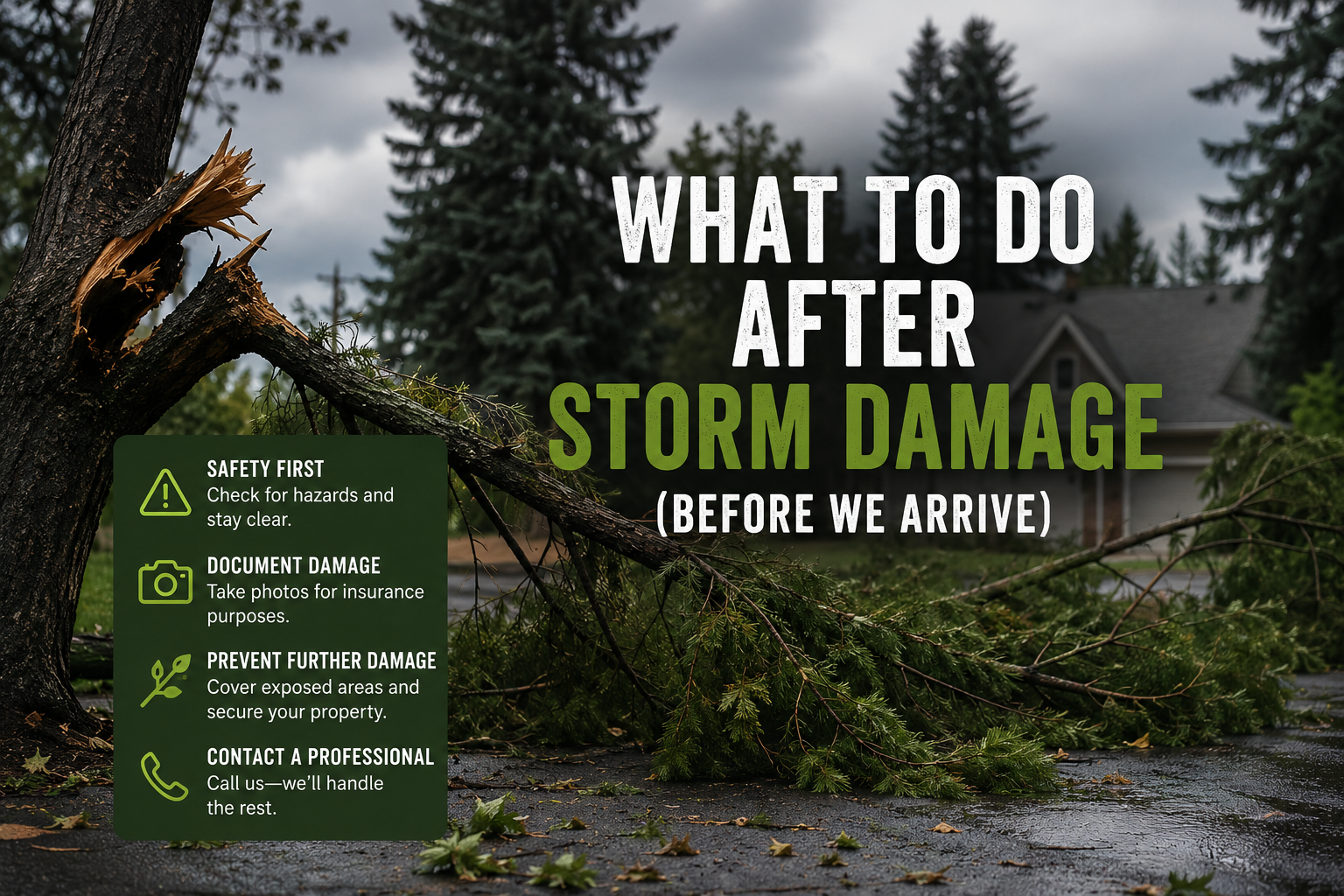 What to Do After Storm Damage (Before We Arrive)